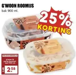 MCD Supermarkt G'WOON ROOMIJS aanbieding