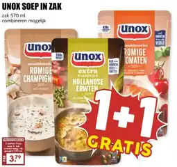 MCD Supermarkt UNOX SOEP IN ZAK aanbieding