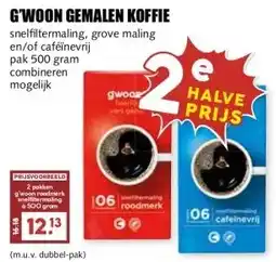 MCD Supermarkt G'WOON GEMALEN KOFFIE aanbieding