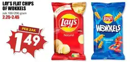 MCD Supermarkt LAY'S FLAT CHIPS OF WOKKELS aanbieding