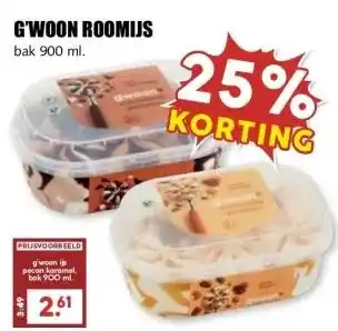 MCD Supermarkt G'WOON ROOMIJS aanbieding