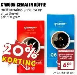 MCD Supermarkt G'WOON GEMALEN KOFFIE aanbieding