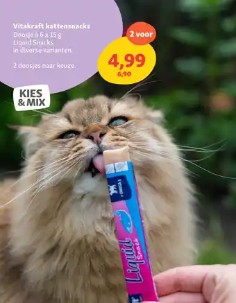 Maxi Zoo Vitakraft kattensnacks aanbieding