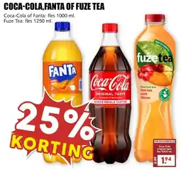 MCD Supermarkt COCA-COLA,FANTA OF FUZE TEA aanbieding