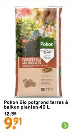 GAMMA Pokon Bio potgrond terras & balkon planten 40 L aanbieding