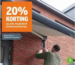 GAMMA 20% KORTING op alle maatwerk buitenzonwering aanbieding