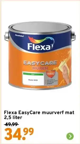 GAMMA Flexa EasyCare muurverf mat 2,5 liter aanbieding