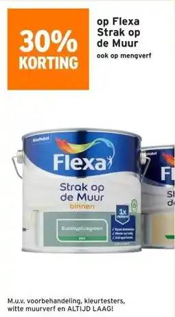 GAMMA 30% KORTING op Flexa Strak op de Muur ook op mengverf aanbieding