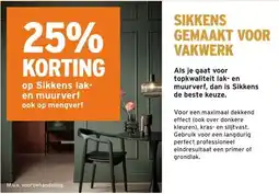 GAMMA 25% KORTING op Sikkens lak- en muurverf ook op mengverf aanbieding