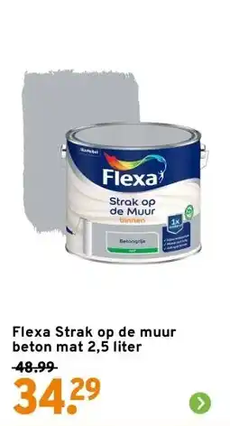 GAMMA Flexa Strak op de muur beton mat 2,5 liter aanbieding