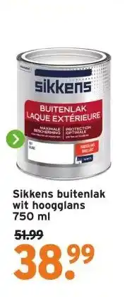 GAMMA Sikkens buitenlak wit hoogglans 750 ml aanbieding