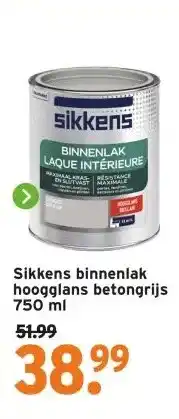 GAMMA Sikkens binnenlak hoogglans betongrijs 750 ml aanbieding