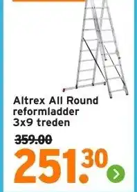 GAMMA Altrex All Round reformladder 3x9 treden aanbieding