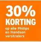 GAMMA 30% KORTING op alle Philips en Handson verstralers aanbieding