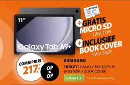 Expert Samsung Galaxy Tab A9 Plus 11 inch 64GB Wifi + Book Cover Grijs aanbieding