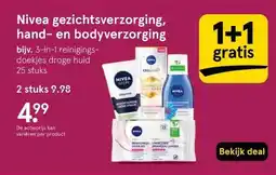 Etos Nivea gezichtsverzorging, hand- en bodyverzorging aanbieding