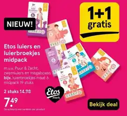 Etos Etos luiers en luierbroekjes midpack aanbieding