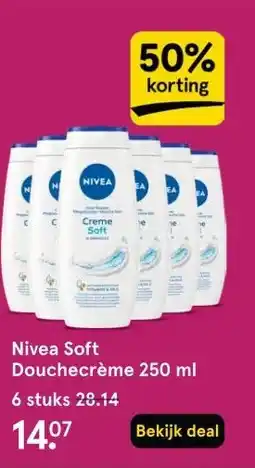 Etos Nivea Soft Douchecrème 250 ml aanbieding