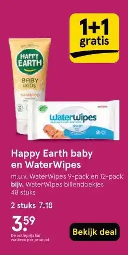 Etos Happy Earth baby en WaterWipes aanbieding