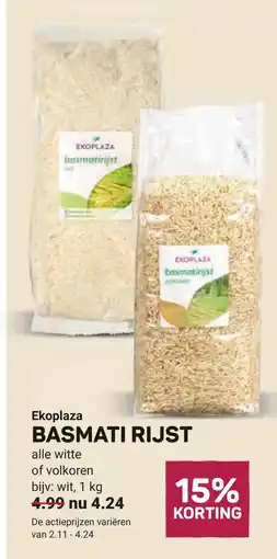 Ekoplaza Ekoplaza BASMATI RIJST aanbieding