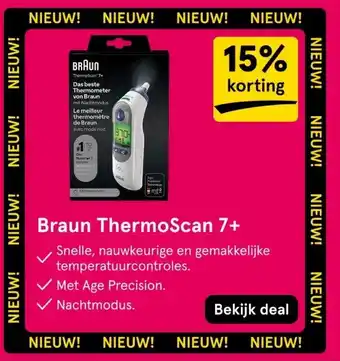 Etos Braun ThermoScan 7+ aanbieding