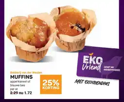 Ekoplaza Bakkerij van der Westen MUFFINS aanbieding