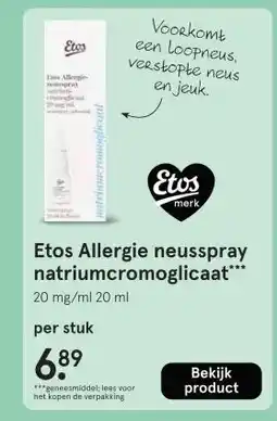 Etos Etos Allergie neusspray natriumcromoglicaat*** aanbieding