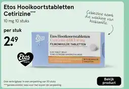 Etos Etos Hooikoortstabletten Cetirizine*** aanbieding