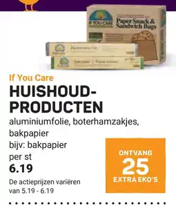 Ekoplaza If You Care HUISHOUDPRODUCTEN aanbieding