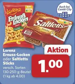 Combi Lorenz Ernuss-Locken oder Saltletts Sticks aanbieding