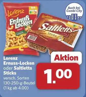 Combi Lorenz Ernuss-Locken oder Saltletts Sticks aanbieding