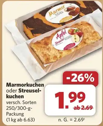 Combi Marmorkuchen oder Streusel- kuchen aanbieding