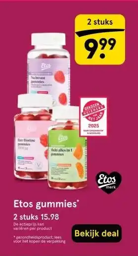 Etos Etos gummies aanbieding