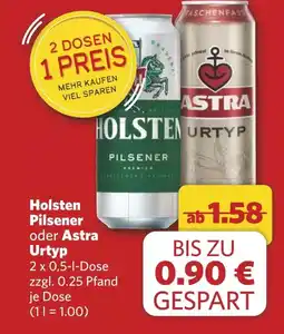 Combi Holsten Pilsener oder Astra Urtyp aanbieding