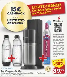 Combi sodastream Duo-Wassersprudler titan aanbieding