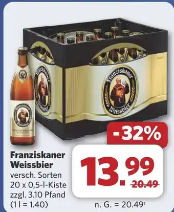 Combi Franziskaner Weissbier aanbieding