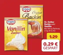 Combi Dr. Oetker Backin oder Vanillin aanbieding