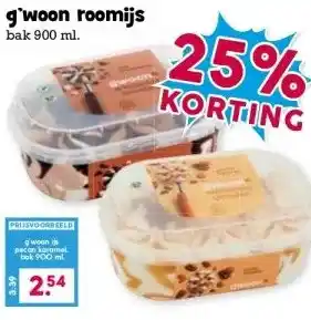 Boon`s Markt g'woon roomijs aanbieding