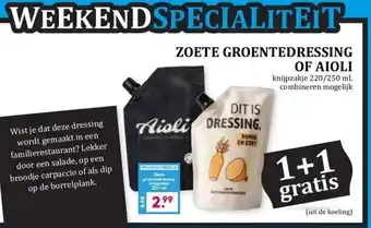 Boon`s Markt ZOETE GROENTEDRESSING OF AIOLI aanbieding