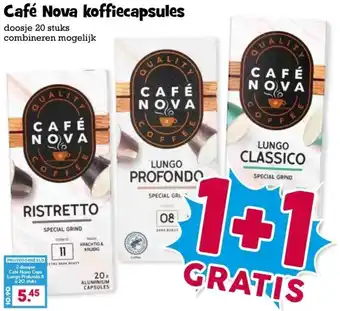 Boon`s Markt Café Nova koffiecapsules aanbieding