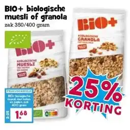 Boon`s Markt BIO+ biologische muesli of granola aanbieding