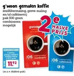 Boon`s Markt g'woon gemalen koffie aanbieding