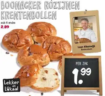 Boon`s Markt BOONACKER ROZIJNEN KRENTENBOLLEN aanbieding
