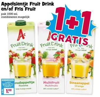 Boon`s Markt Appelsientje Fruit Drink en/of Fris Fruit aanbieding