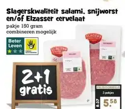 Boon`s Markt Slagerskwaliteit salami, snijworst en/of Elzasser cervelaat aanbieding