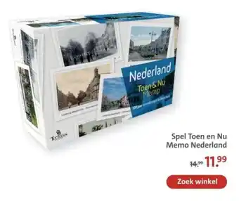 Bruna Spel Toen en Nu Memo Nederland aanbieding