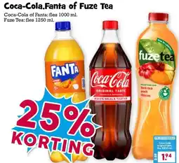 Boon`s Markt Coca-Cola,Fanta of Fuze Tea aanbieding