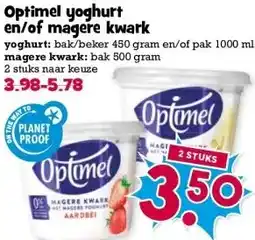 Boon`s Markt Optimel yoghurt en/of magere kwark aanbieding