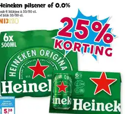 Boon`s Markt Heineken pilsener of 0.0% aanbieding