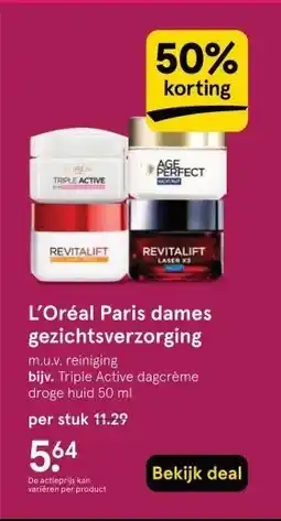 Etos L'Oréal Paris dames gezichtsverzorging aanbieding